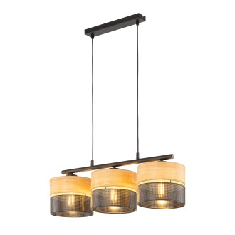 TK Lighting 4801 - Luster Nicol 3xE27, béžová/čierna