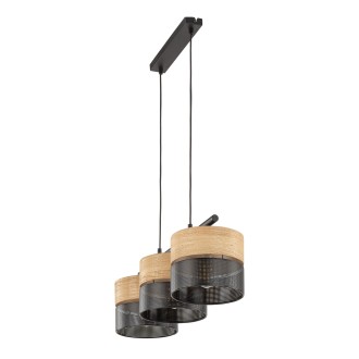 TK Lighting 4801 - Luster Nicol 3xE27, béžová/čierna