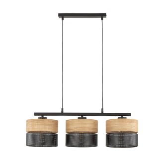 TK Lighting 4801 - Luster Nicol 3xE27, béžová/čierna