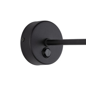 TK Lighting 5950 - Nástenné textilné svietidlo Harmony nature 1xE27, čierna/prírodné