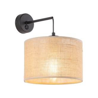 TK Lighting 6858 - Nástenná textilná lampička Juta 1xE27, juta