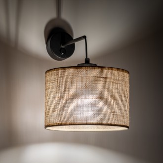 TK Lighting 6858 - Nástenná textilná lampička Juta 1xE27, juta