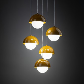 TK Lighting 10268 - Luster Bono 5xG9, Ø320, okrová/biela