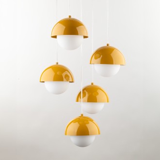 TK Lighting 10268 - Luster Bono 5xG9, Ø320, okrová/biela