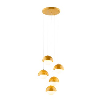 TK Lighting 10268 - Luster Bono 5xG9, Ø320, okrová/biela