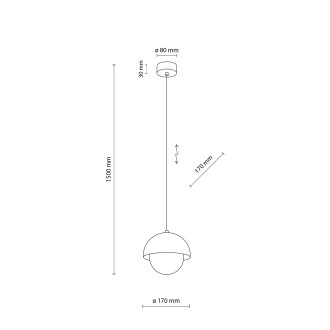 TK Lighting 10265 - Luster Bono 1xG9, Ø170, okrová/biela