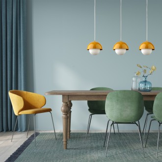 TK Lighting 10265 - Luster Bono 1xG9, Ø170, okrová/biela