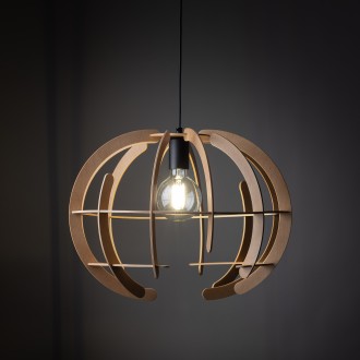 TK Lighting 6886 - Drevený luster Venus wood 1xE27, Ø460, breza/prírodný