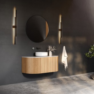 TK Lighting 6628 - Nástenné drevené LED svietidlo Flash wood 24W, 3000K, 2920lm, čierna/orech
