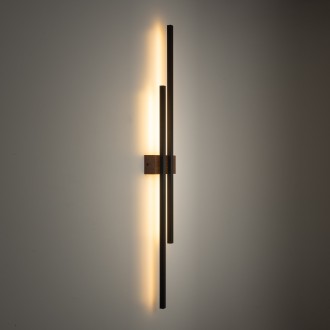 TK Lighting 6628 - Nástenné drevené LED svietidlo Flash wood 24W, 3000K, 2920lm, čierna/orech