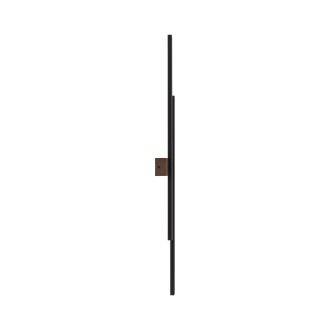 TK Lighting 6628 - Nástenné drevené LED svietidlo Flash wood 24W, 3000K, 2920lm, čierna/orech
