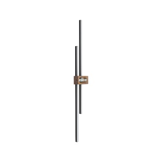 TK Lighting 6628 - Nástenné drevené LED svietidlo Flash wood 24W, 3000K, 2920lm, čierna/orech