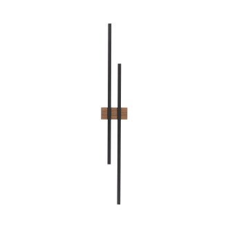 TK Lighting 6628 - Nástenné drevené LED svietidlo Flash wood 24W, 3000K, 2920lm, čierna/orech