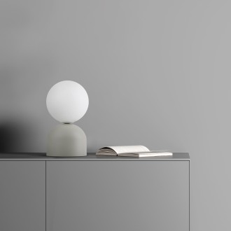 TK Lighting 16038 - Stolová lampička Miki 1xG9, Ø120, biela/béžová