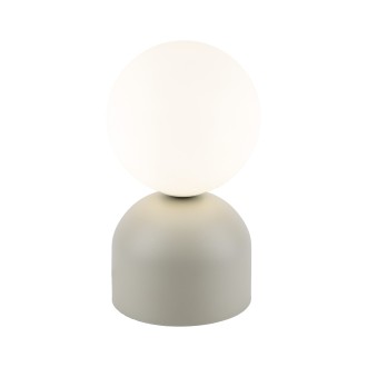 TK Lighting 16038 - Stolová lampička Miki 1xG9, Ø120, biela/béžová