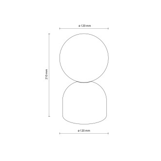 TK Lighting 16038 - Stolová lampička Miki 1xG9, Ø120, biela/béžová