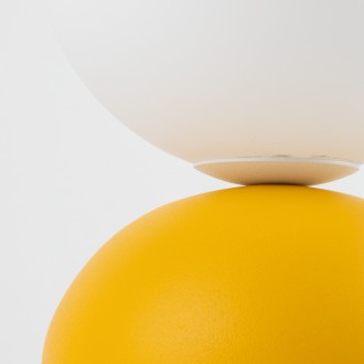 TK Lighting 16040 - Stolová lampička Miki 1xG9, Ø120, biela/žltá