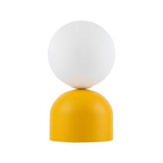 TK Lighting 16040 - Stolová lampička Miki 1xG9, Ø120, biela/žltá