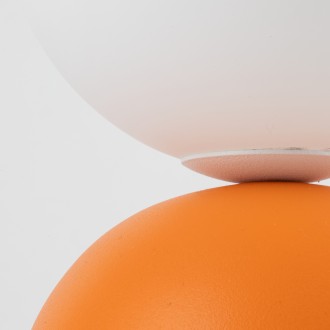 TK Lighting 16041 - Stolová lampička Miki 1xG9, Ø120, biela/oranžová