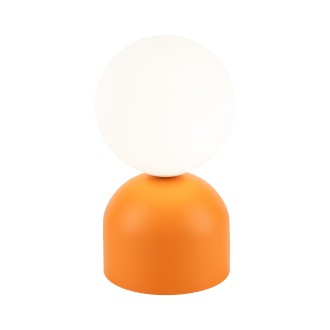 TK Lighting 16041 - Stolová lampička Miki 1xG9, Ø120, biela/oranžová