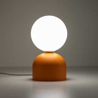 TK Lighting 16041 - Stolová lampička Miki 1xG9, Ø120, biela/oranžová
