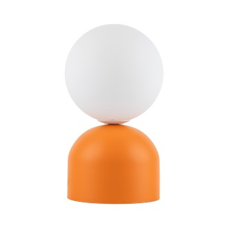 TK Lighting 16041 - Stolová lampička Miki 1xG9, Ø120, biela/oranžová