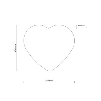 TK Lighting 5923 - Detské stropné svietidlo Heart 2xE27, siva