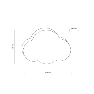 TK Lighting 4336 - Detské stropné svietidlo Cloud 4xE27, ľan