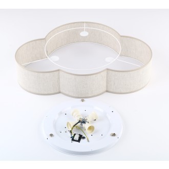 TK Lighting 4336 - Detské stropné svietidlo Cloud 4xE27, ľan