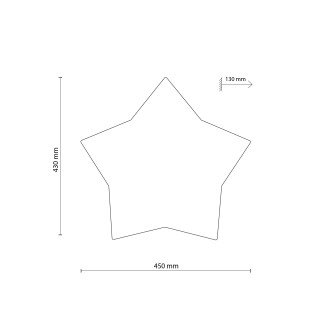 TK Lighting 6972 - Detské stropné svietidlo Star 2xE27, šedá