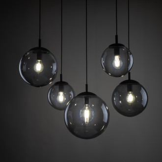 TK Lighting 5382 - Luster Esme 5xE27, grafit/čierna