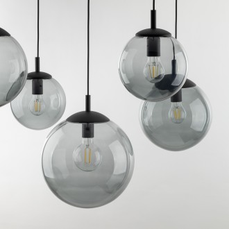 TK Lighting 5382 - Luster Esme 5xE27, grafit/čierna