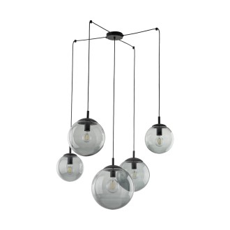 TK Lighting 5382 - Luster Esme 5xE27, grafit/čierna