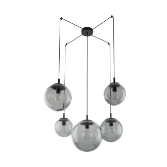 TK Lighting 5382 - Luster Esme 5xE27, grafit/čierna