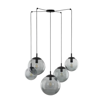 TK Lighting 5382 - Luster Esme 5xE27, grafit/čierna