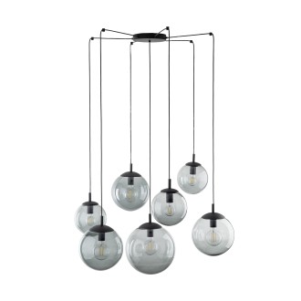 TK Lighting 5385 - Luster Esme 7xE27, grafit/čierna