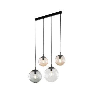 TK Lighting 4795 - Luster Esme 4xE27, grafit/topaz/transparentný/čierna