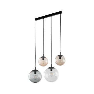 TK Lighting 4795 - Luster Esme 4xE27, grafit/topaz/transparentný/čierna