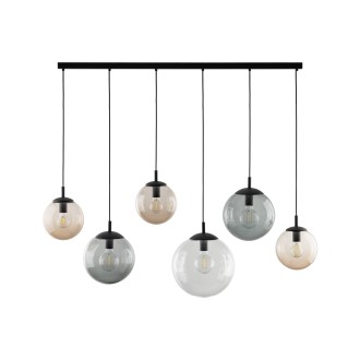 TK Lighting 4797 - Luster Esme 6xE27, grafit/topaz/transparentný/čierna