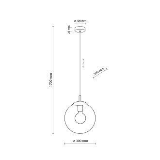 TK Lighting 5378 - Luster Esme 1xE27, Ø250, grafit/čierna