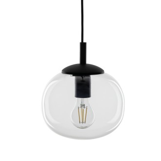 TK Lighting 5823 - Luster Vibe 1xE27, Ø200, transparentný/čierna