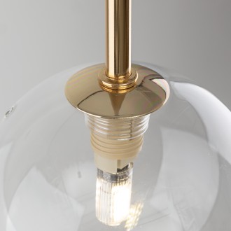 TK Lighting 5941 - Luster Nilos 1xG9, Ø120, čierna/transparentná/zlatá