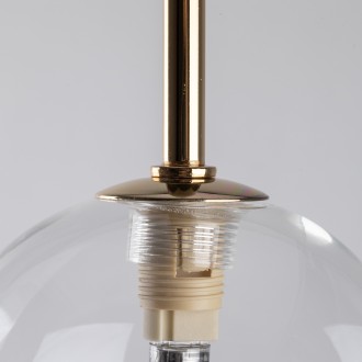 TK Lighting 5941 - Luster Nilos 1xG9, Ø120, čierna/transparentná/zlatá