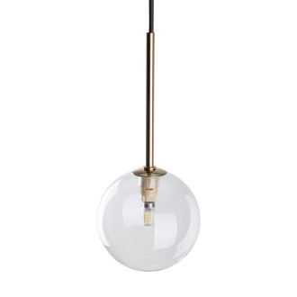 TK Lighting 5941 - Luster Nilos 1xG9, Ø120, čierna/transparentná/zlatá