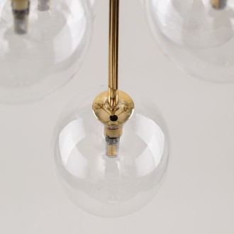 TK Lighting 5943 - Luster Nilos 5xG9, Ø350, čierna/transparentná/zlatá