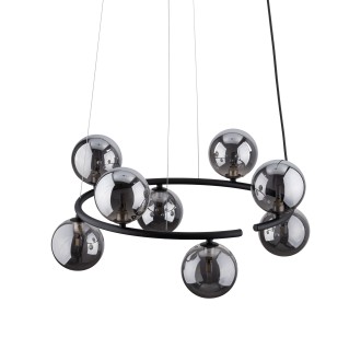 TK Lighting 6844 - Luster Anabelle 8xG9, Ø620, čierna/grafit