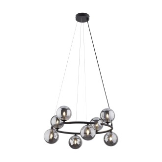 TK Lighting 6844 - Luster Anabelle 8xG9, Ø620, čierna/grafit