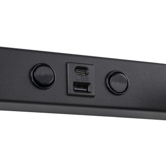 TK Lighting 10277 - Bodové svietidlo TOP 2xGU10, čierna + USB