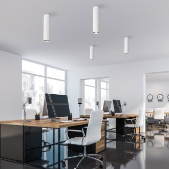 TK Lighting 10027 - Stropné bodové svietidlo Tune 1xGU10, Ø55x240, biela