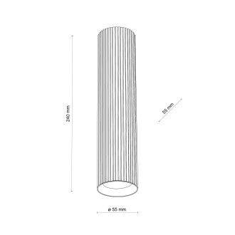 TK Lighting 10027 - Stropné bodové svietidlo Tune 1xGU10, Ø55x240, biela